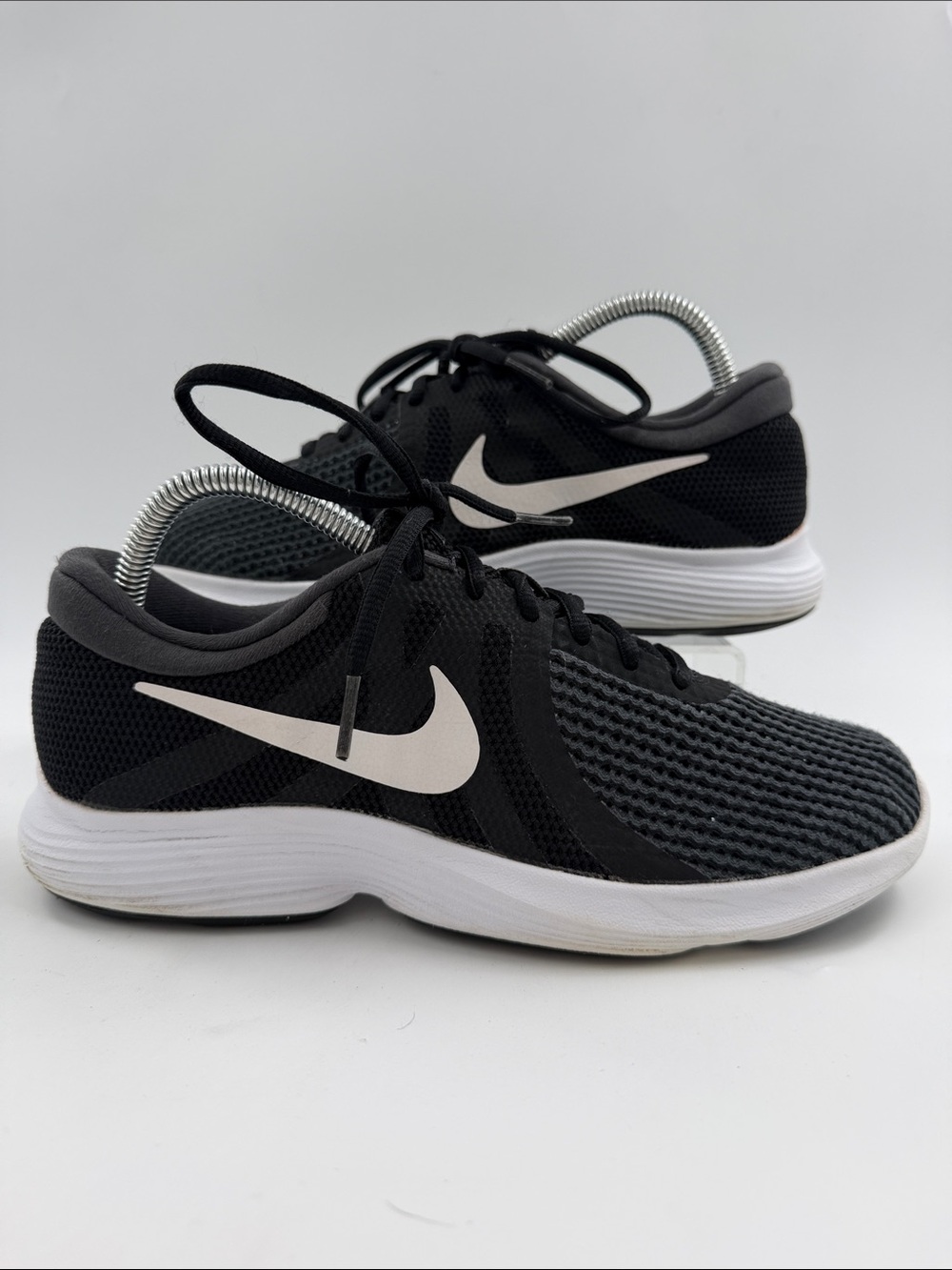 Nike Women's Size 8.0 Revolution 4 Running Shoes  Black/White-Anthracite